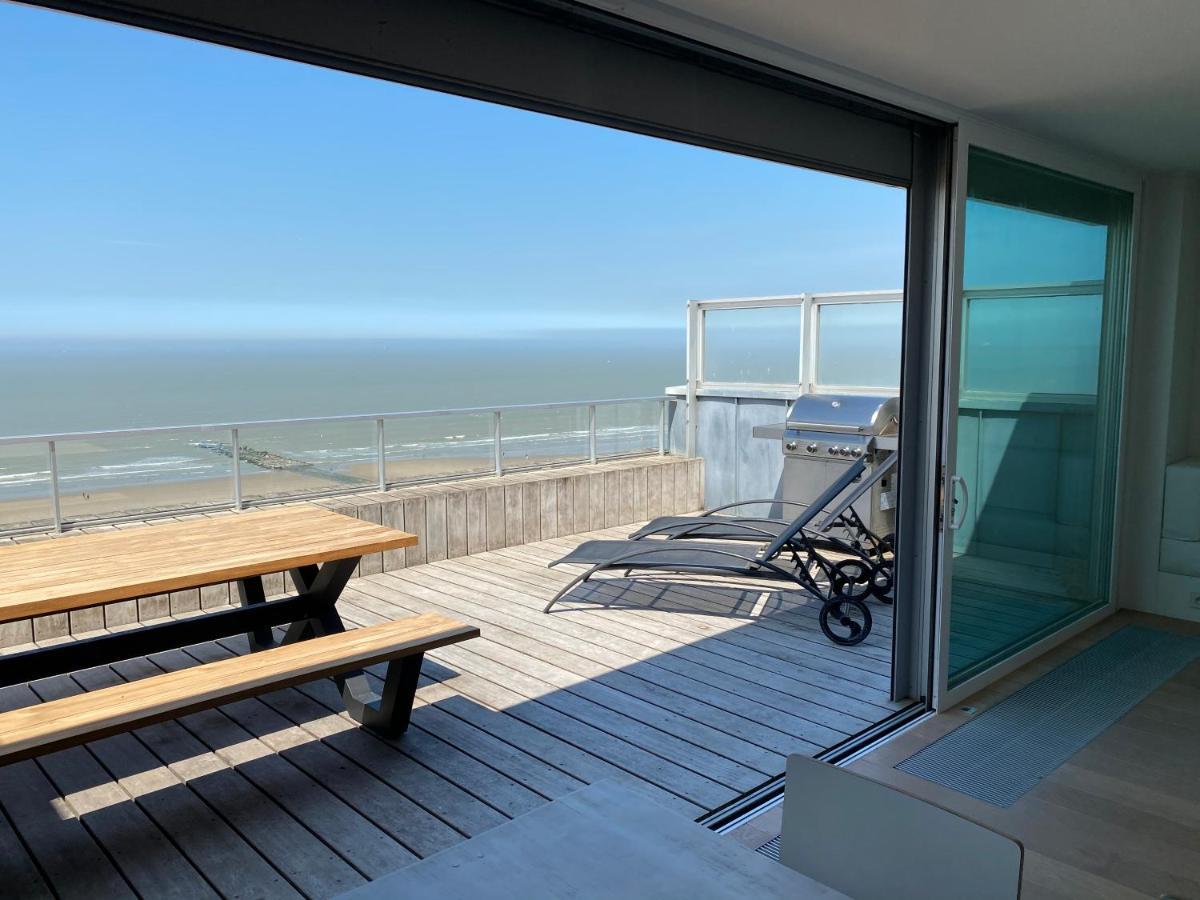 Апартаменти Penthouse Sea-Loft Blankenberge, Uniek Zeezicht, Luxeloft Met 40M2 Terras! Екстер'єр фото