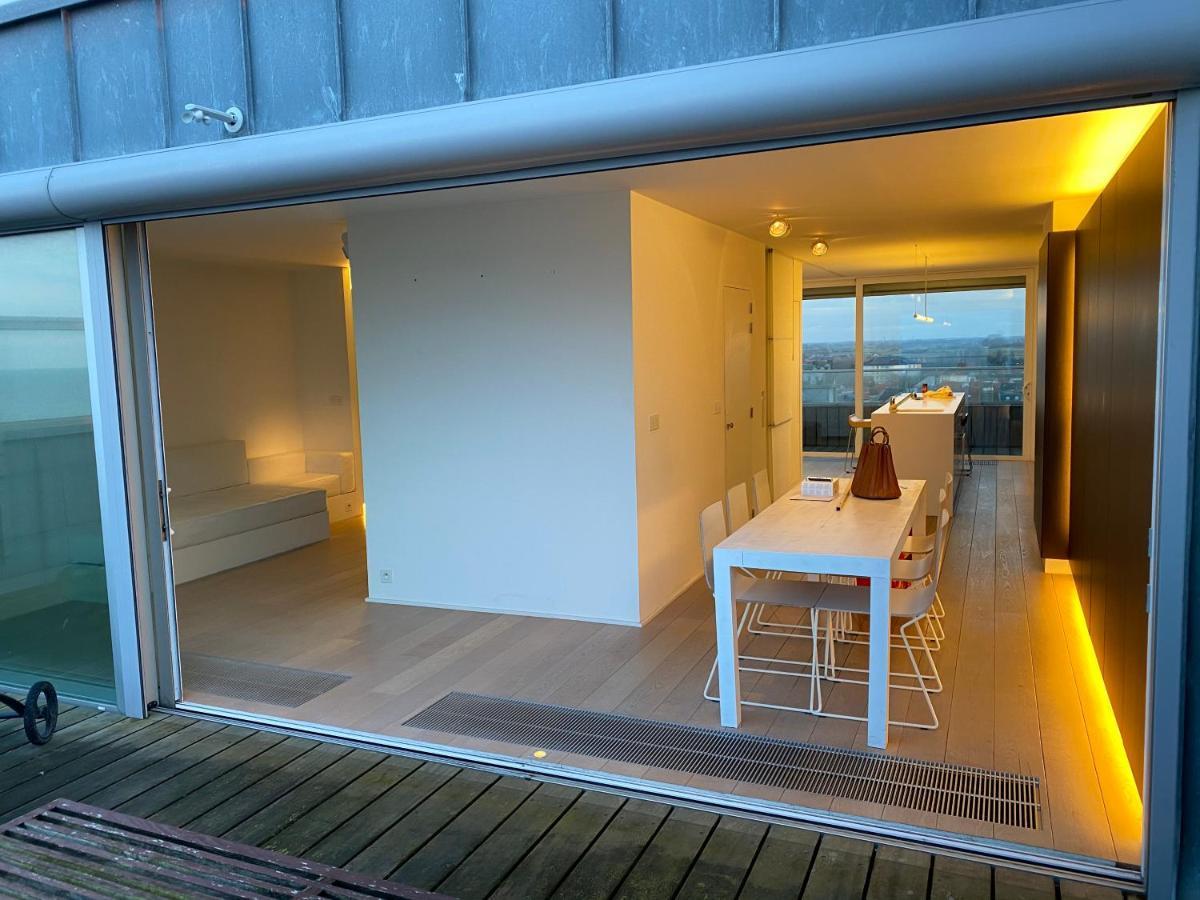 Апартаменти Penthouse Sea-Loft Blankenberge, Uniek Zeezicht, Luxeloft Met 40M2 Terras! Екстер'єр фото