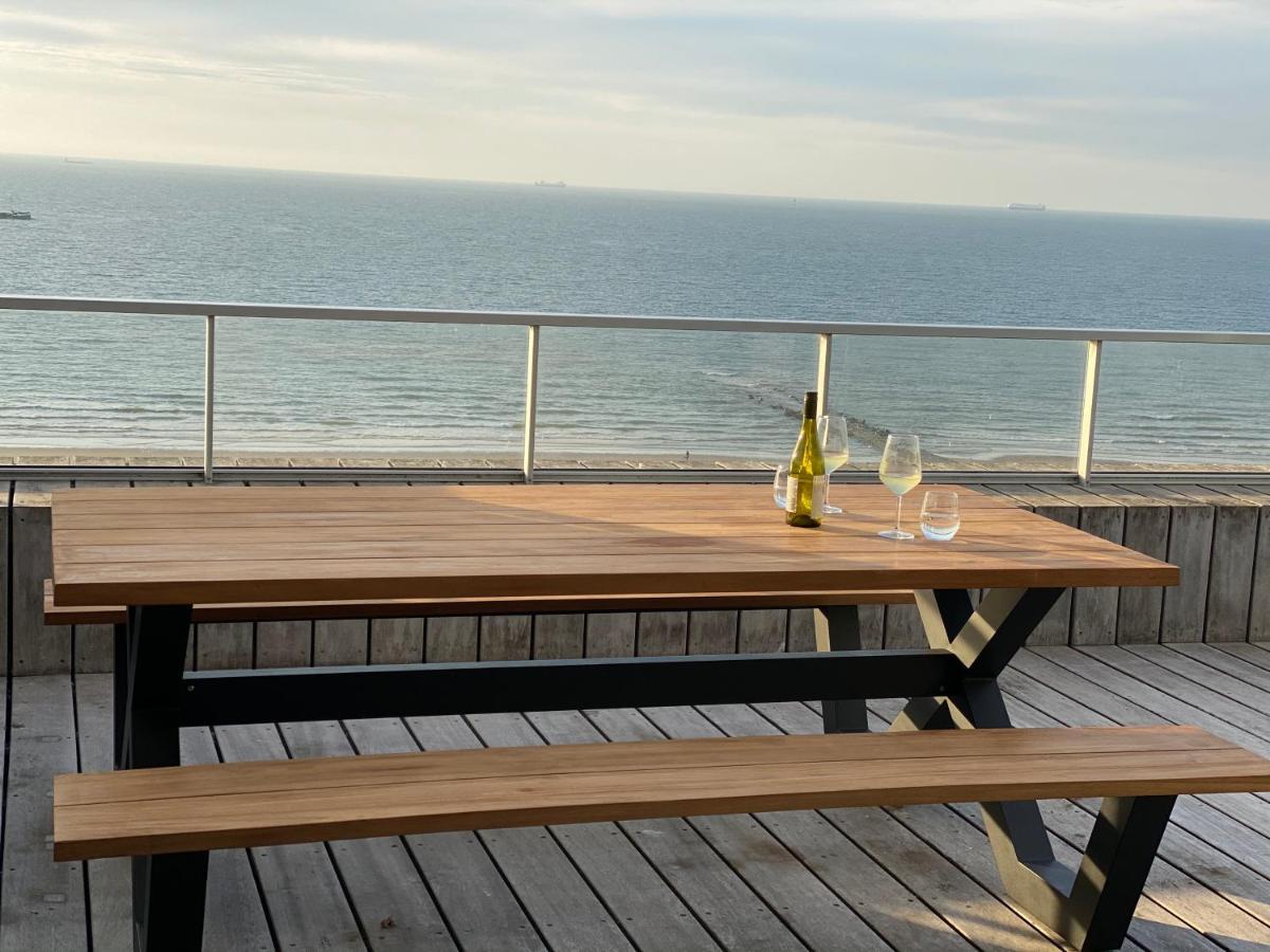 Апартаменти Penthouse Sea-Loft Blankenberge, Uniek Zeezicht, Luxeloft Met 40M2 Terras! Екстер'єр фото